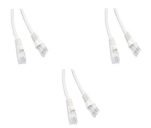 C&E Cable de Red Cat5e Blanco 10.7 m Snagless - 35 Feet (3 Pack) - 3 unidades