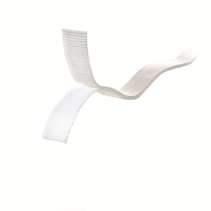 Cinta adhesiva de tela VELCRO, rollo a granel de 10 pies con calcomanía, tiras cortadas a la longitud, unión permanente a la ropa para dobladillo, reemplaza cremalleras y broches, color blanco