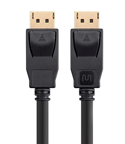 Monoprice Cable DisplayPort 1.2a, 6 pies (Paquete de 10) hasta 4K (3840 x 2160p) vídeo 3D, Alta tasa de bits 2 (HBR2) - Serie Select