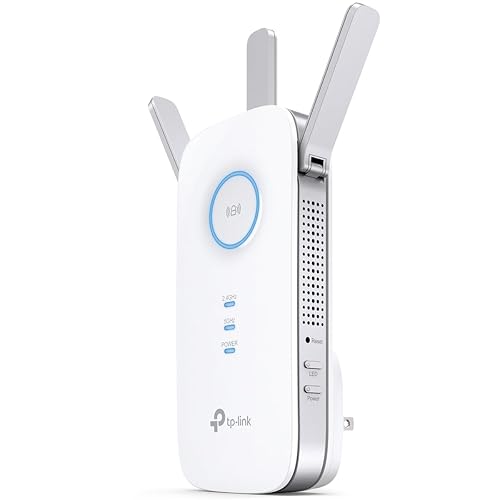 TP-Link RE450 Repetidor WiFi5 AC1750 Extensor Inalámbrico - Doble Banda hasta 1.7Gbps - 1 Puerto Ethernet Gigabit - Cobertura Ampliada con 3 Antenas - App Tether - Configura en Minutos