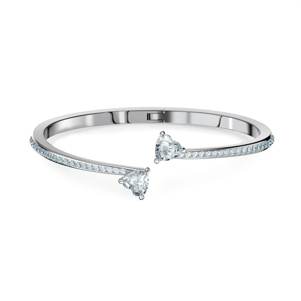 Swarovski Soul - Pulsera de corazón, acabado rodio, cristales transparentes