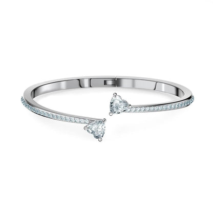 Swarovski Soul - Pulsera de corazón, acabado rodio, cristales transparentes