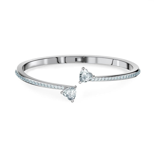Swarovski Soul - Pulsera de corazón, acabado rodio, cristales transparentes
