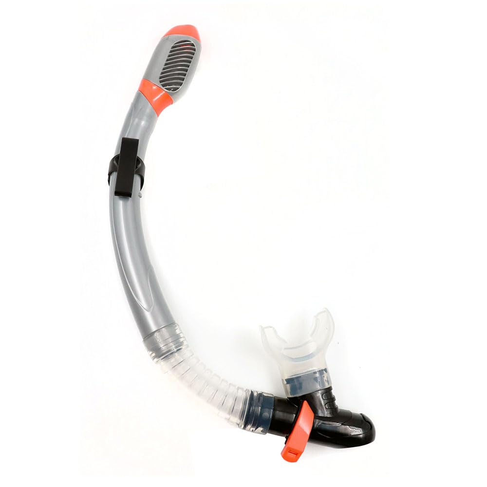 Voit Set de Esnórquel y Visor para Adulto, Silicona Hipoalergénica, Visor con Vidrio Templado, Válvula de Purga, Negro y Gris