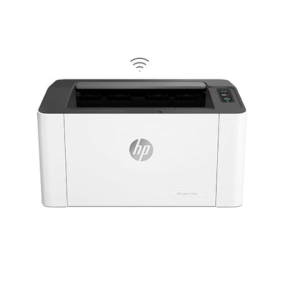 HP Impresora Laser 107w, Láser, Impresión en Negro, Wi-Fi, USB, Impresión y escanéo Smart App, Apple Air Print, Bandeja de 150 Hojas, Pantalla LED (4ZB78A)