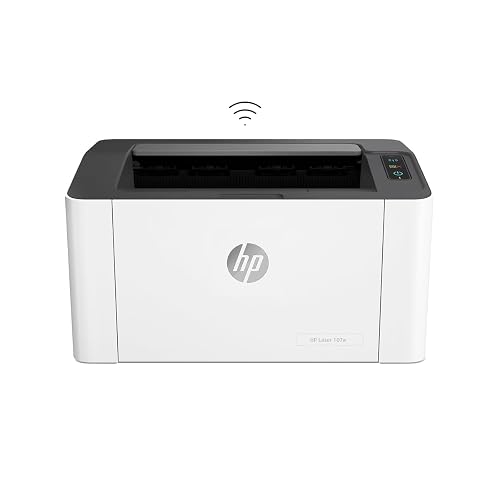 HP Impresora Laser 107w, Láser, Impresión en Negro, Wi-Fi, USB, Impresión y escanéo Smart App, Apple Air Print, Bandeja de 150 Hojas, Pantalla LED (4ZB78A)