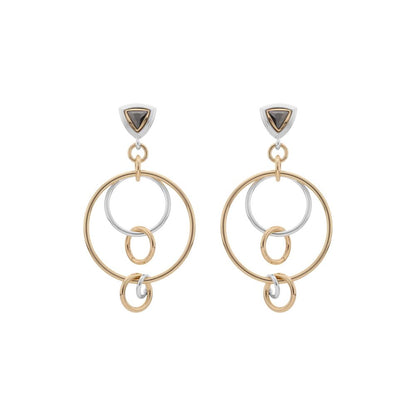 Nine West Aretes Color Bitono Tritone Emblems En Forma Varias De Terminado Brillante para Mujer
