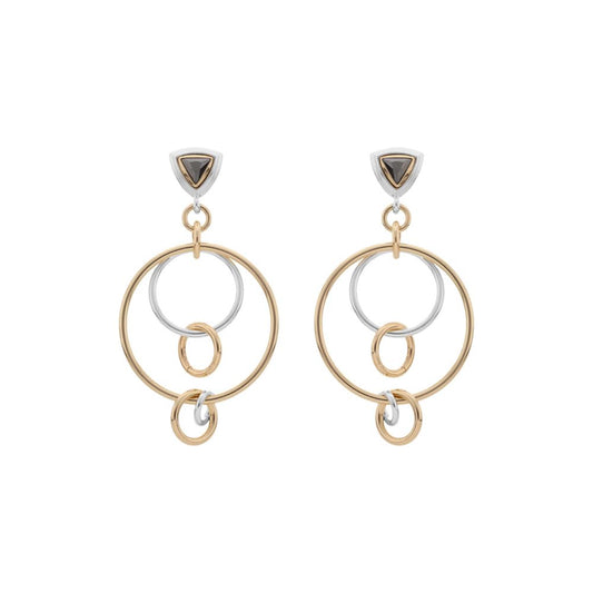 Nine West Aretes Color Bitono Tritone Emblems En Forma Varias De Terminado Brillante para Mujer