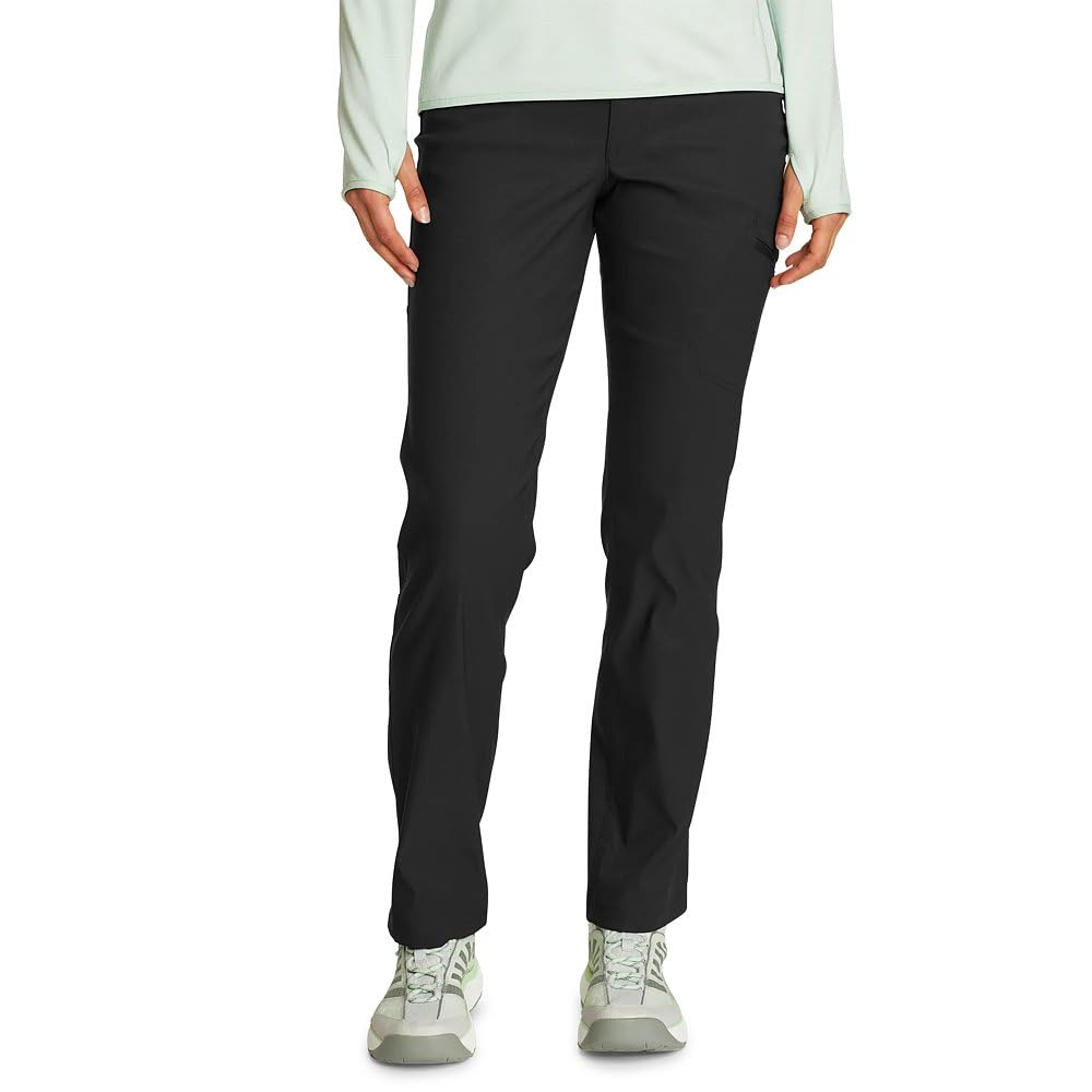 Eddie Bauer Pantalón Recto de Senderismo para Mujer - Negro - - 16