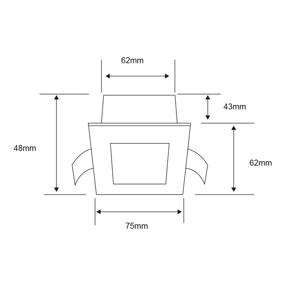 Tecnolite Lámpara Downlight Empotrable, Potencia Máx. 50 W, Base GY6.35, Foco JCD no incluido