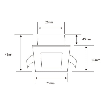 Tecnolite Lámpara Downlight Empotrable, Potencia Máx. 50 W, Base GY6.35, Foco JCD no incluido