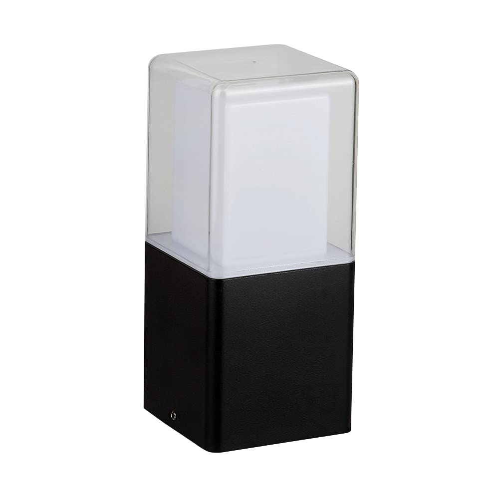 Tecnolite Lampara Solar LED Jardín Exterior, 13 W, Luz Cálida Suave, Luces Solares, Color Negro, IP 65