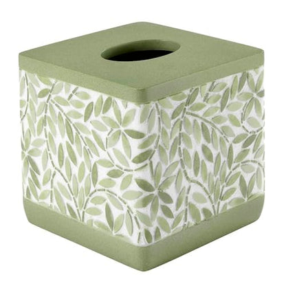 Avanti Linens - Funda para Caja de pañuelos, Accesorios de Resina para encimeras, artículos Esenciales para baño de Invitados (colección Stratford, Verde)