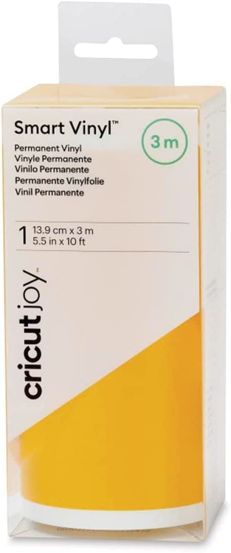 Cricut Vinilo mate permanente inteligente (5.5 x 120 pulgadas, amarillo maíz) para máquina Joy – corte sin mate para formas de hasta 4 pies y cortes repetidos de hasta 20 pies