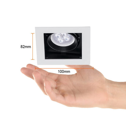 Tecnolite Lámpara Downlight Empotrable Dirigible, Potencia Máx. 60 W, Base GX5.3/GU10, No incluye foco