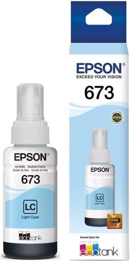 Epson Cartucho de Tinta color Cyan Light para XP-702, T673520, Talla unica, Cian