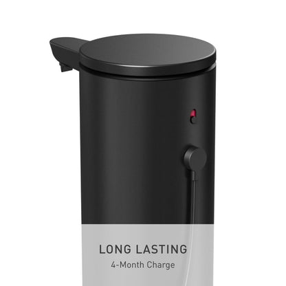 simplehuman Sensor Pump, Dispensador de Jabon Automático Sin Contacto para Cocina, Baño, Dosificación Variable, Válvula Antigoteo IP67, Negro Mate Acero Inoxidable, 266 ml