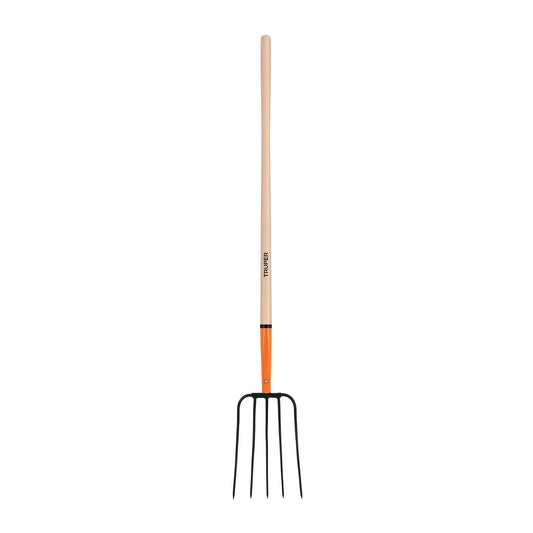 Truper BPJ-5, Bieldo para paja, 5 dientes, mango 48"