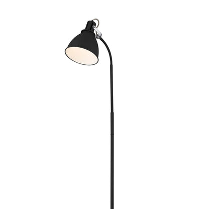 ILLUX Lámpara pie para sala estar, Moderna, color negro, Luz Cálida, Ajustable, ideal para dormitorio, oficina, PL-6606.N30