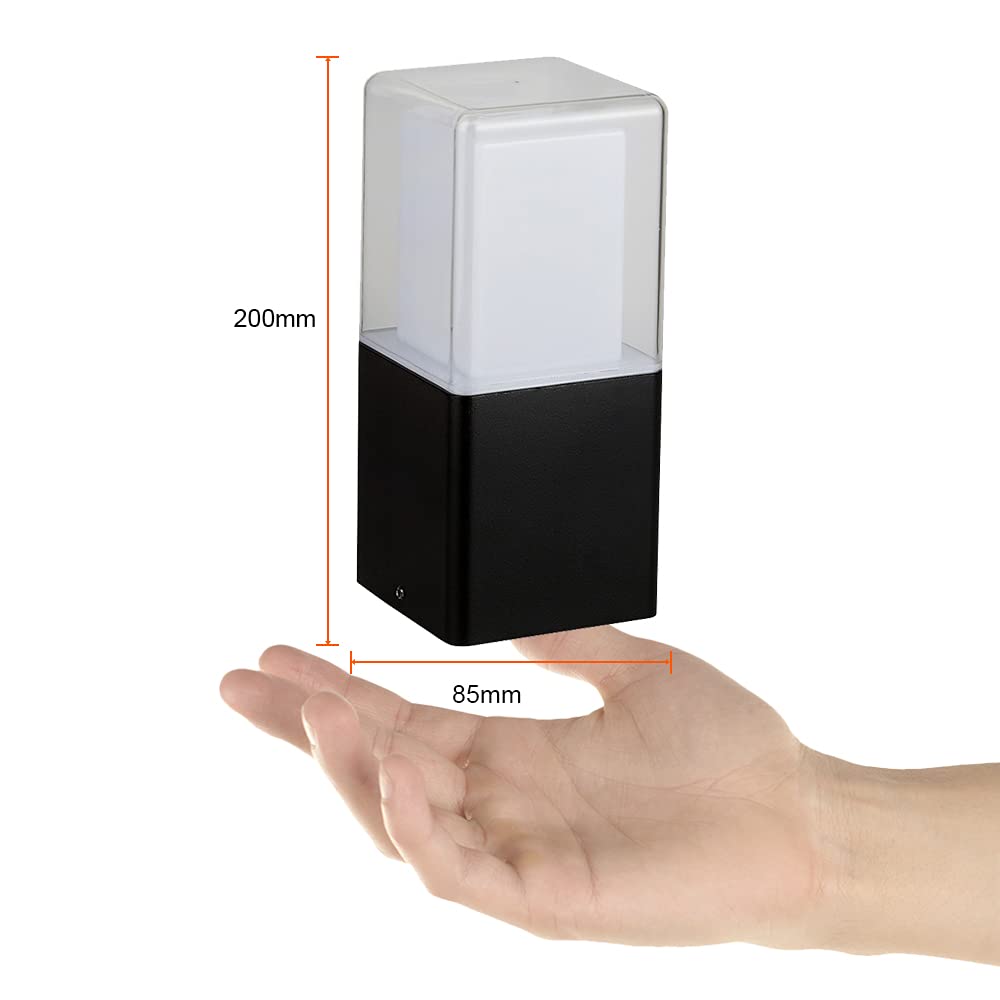 Tecnolite Lampara Solar LED Jardín Exterior, 13 W, Luz Cálida Suave, Luces Solares, Color Negro, IP 65