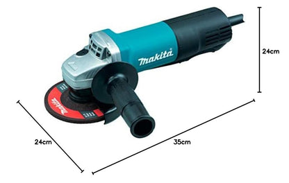 MAKITA 9557HPYG MINIESMERILADORA DE 4-1/2" 840 W 11000 RPM 2.1 KG