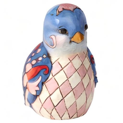 Jim Shore HWC Bluebird of Happiness Blue Floral Bird Figurine 4056964 Animal New