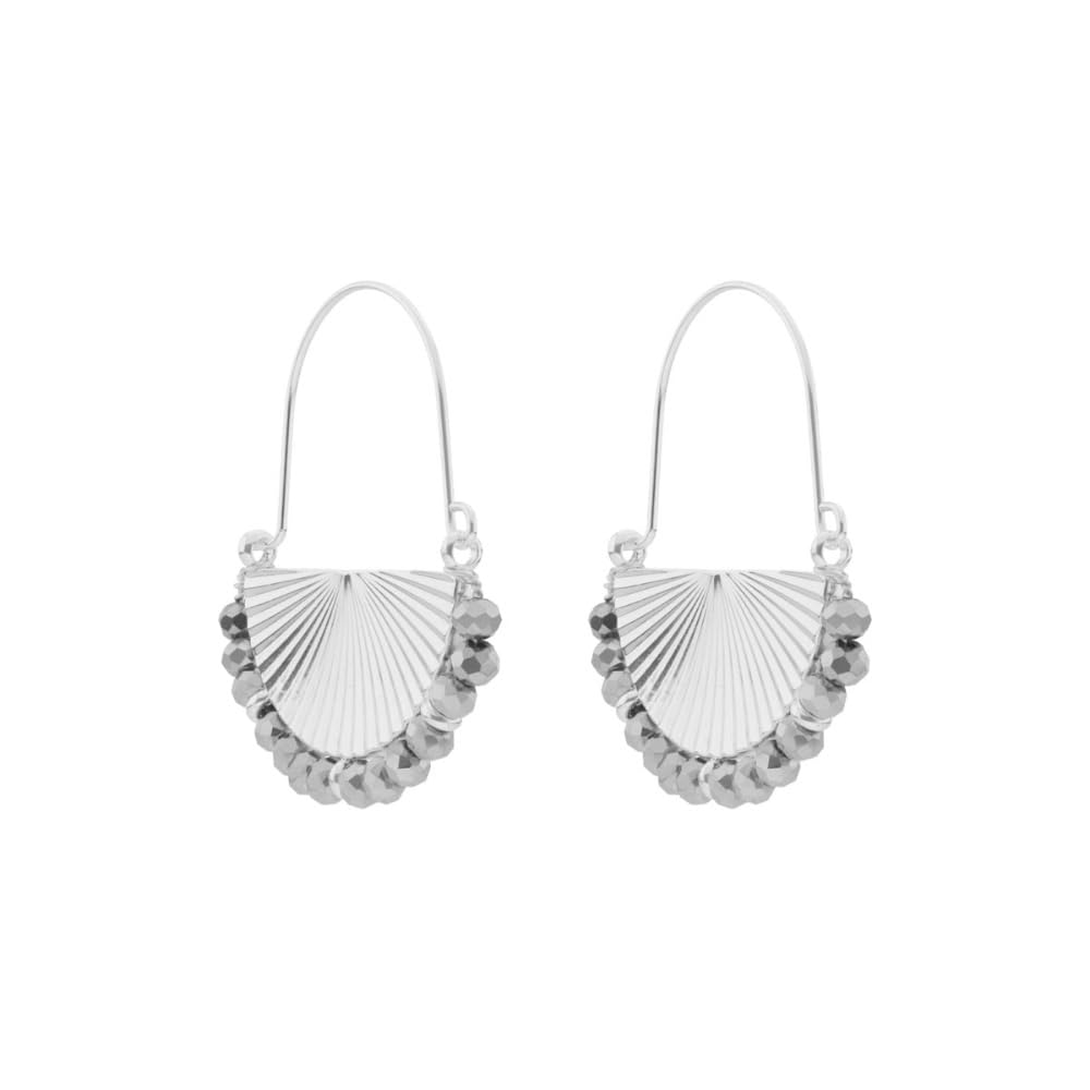 Nine West Aretes Color Plateado Stormy Beads En Forma Varias De Terminado Brillante para Mujer