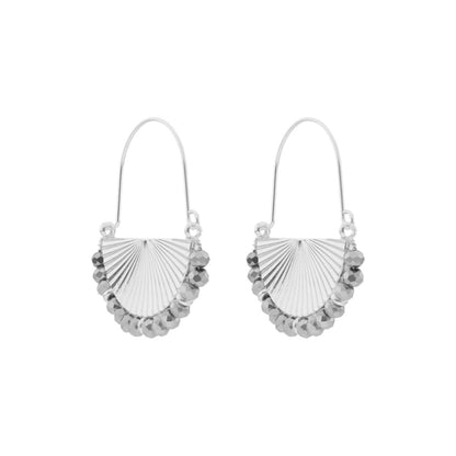 Nine West Aretes Color Plateado Stormy Beads En Forma Varias De Terminado Brillante para Mujer