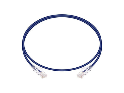 Monoprice Cat6 Ethernet Patch Cable - 3 feet - Purple | Snagless RJ45 Stranded 550MHz UTP CMR Riser Rated Pure Bare Copper Wire 28AWG - SlimRun Series