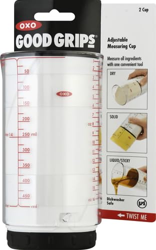 OXO Good Grips Taza de Medidas para Alimentos Pegajosos, 2 tazas