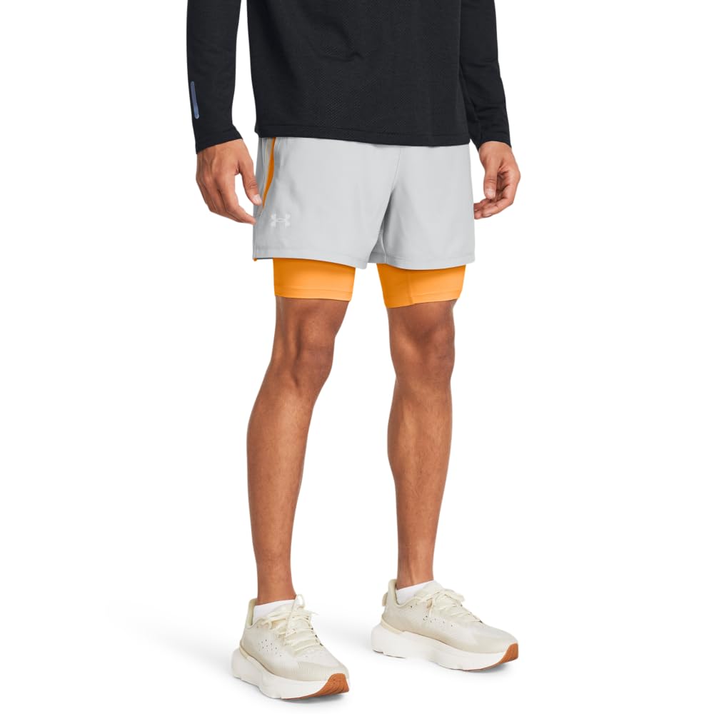 Under Armour Launch Run - Pantalones Cortos 2 en 1 para Hombre