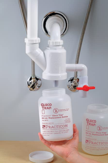 Practicon Gleco Trap System, Kit de Trampa para Fregadero de Arcilla y Yeso, 64 onzas