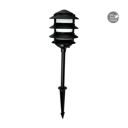 Tecnolite - Lámpara de Exterior, Color Negro, con Pantalla de Cristal, Resistente a la Corroción