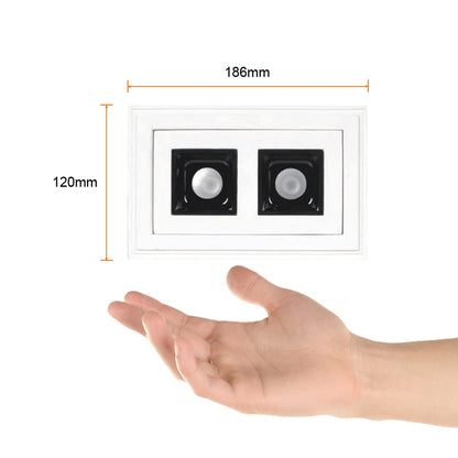 Tecnolite Lámpara Downlight LED Empotrable de Yeso, Sin Marco, 12 W, Luz Suave Cálida, LED integrado
