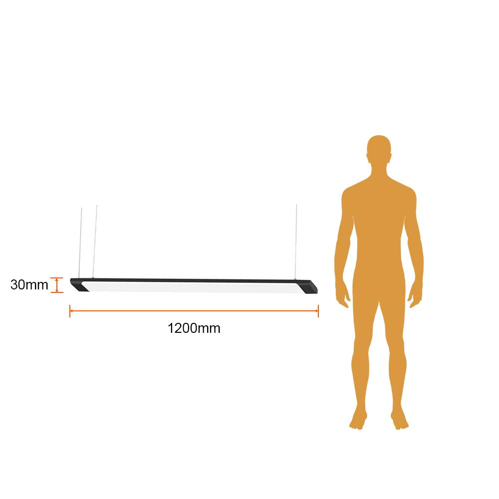 Tecnolite - Lámpara Colgante LED Lineal 1.20 m de Longitud 40 W, Luz Blanca Neutra, Atenuable, LED integrado