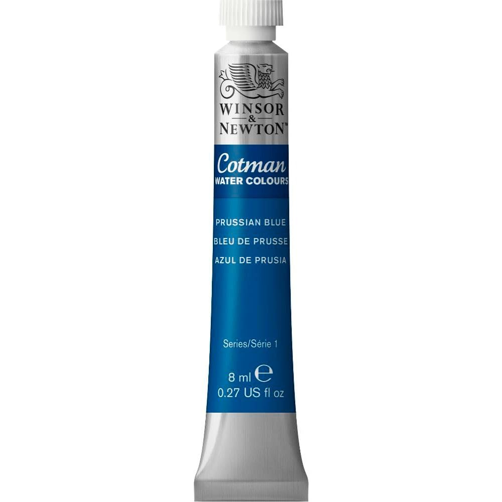 Winsor & Newton Acuarela Cotman en Tubo 8 ml, Varios Colores - Tubo de 7,7 g - Prusia