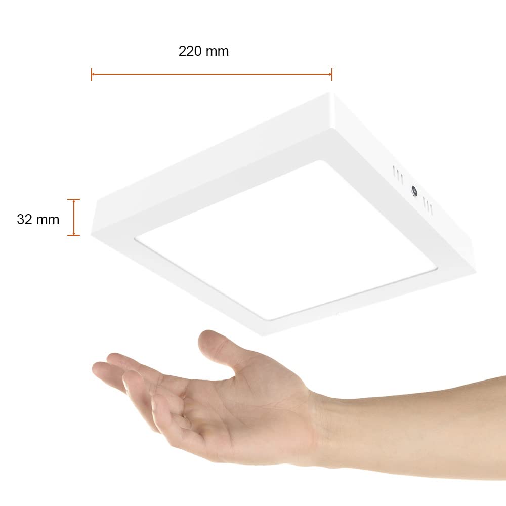 Tecnolite - Lámpara Plafón LED Techo 18 W, Luz de Día, Iluminación Interiores, No atenuable, LED integrado