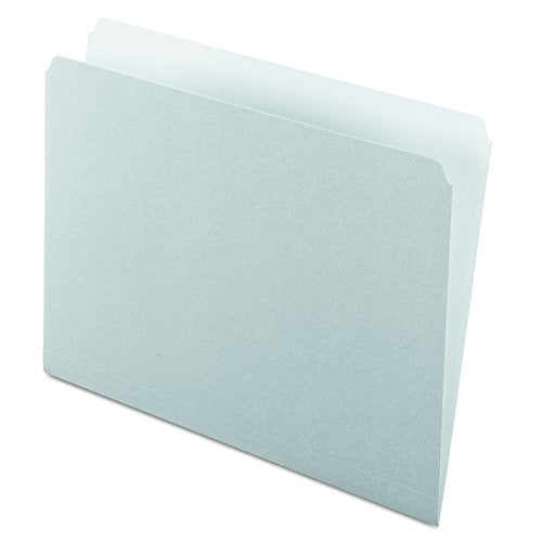 Pendaflex 152GRA - Carpetas de archivo de colores, corte recto, pestaña superior, letra, gris/gris claro (caja de 100)