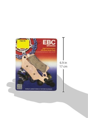 EBC Brakes FA617R R R Series Pastilla de freno de disco sinterizada, color rojo, talla única