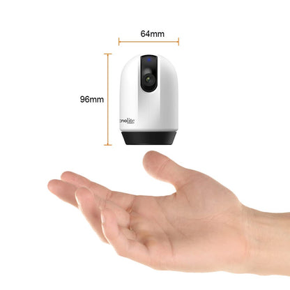 Tecnolite Connect - Cámara de Monitoreo 360° Inteligente WiFi Interiores, Altavoz y Micrófono, Visión Nocturna, Cámara fullHD Compatible con Alexa, Google Assistant, Atajos de Siri y App móvil