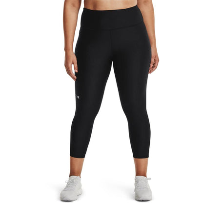 Under Armour Leggings Tobilleros HeatGear con Cinturilla Antideslizante - Leggings capri de talle alto Tech - Negro (001) - Blanco - CH Corto