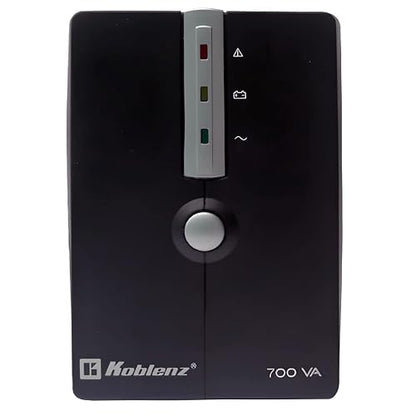 Koblenz Regulador de Voltaje No Break Interactivo, Capacidad de 700va / 360w 6 contactos, 65 Minutos de Respaldo, Puerto USB con Cable y CD Modelo 7016 USB/R