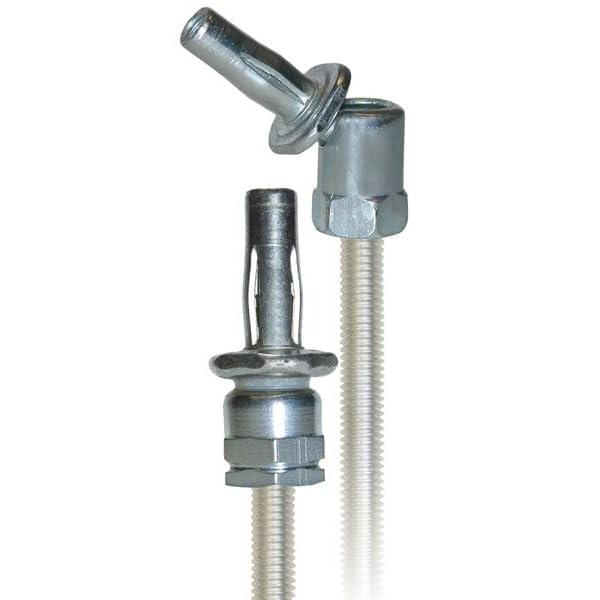 Everflow 8150922 - 25 3/20,3 cm Tornillo Vertical ampliable Colgador, purlin de calibre fino, acabado w/electro-zinc Acero de ancla de varilla roscada, Diseñado para tubo (, 25 unidades)