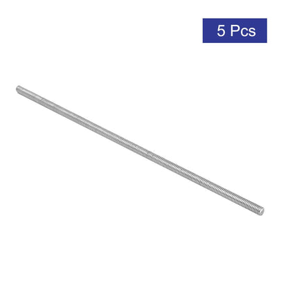 Uxcell a16071500ux0081 M4 x 150 mm 304 - Tacos para barra (5 unidades, acero inoxidable totalmente roscado, tono plateado)