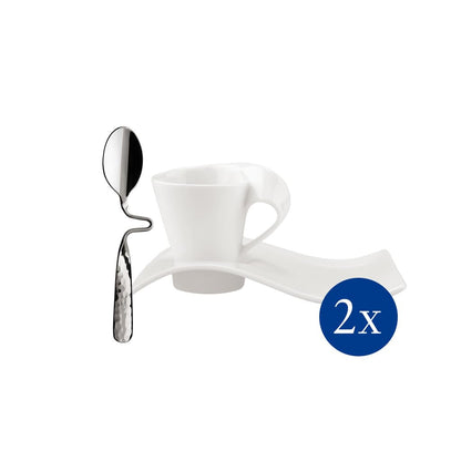 Villeroy & Boch New Wave Caffe Juego de 6 Piezas | Para 2 tazas, porcelana premium, apto lavaplatos y microondas