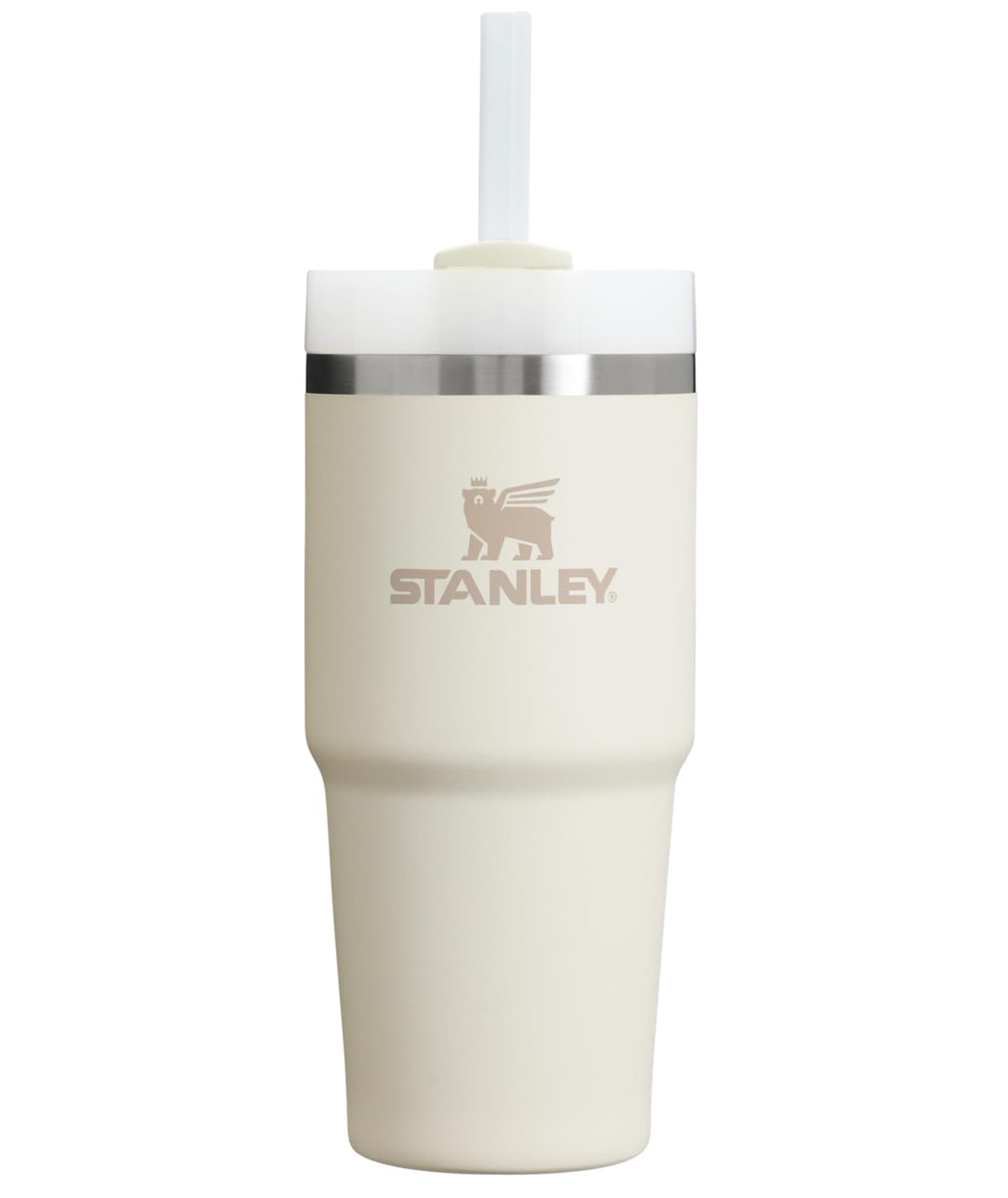 Stanley Quencher H2.0 Vaso Térmico con Popote, Acero Inoxidable, 14 a 64 oz - Crema 2.0 - 14 onzas