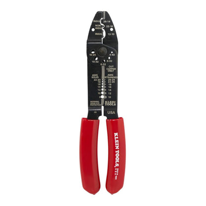 KLEIN TOOLS 1001 | Pinza Multiusos 6 en 1 para Electricista | Acero Forjado de Alta Resistencia | Compatible con Cable Sólido de 8-22 AWG y Cable Trenzado de 10-26 AWG | Color Rojo