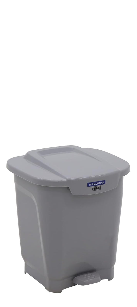 Tramontina - Basurero T-Force, Contenedor Cocina, Polipropileno, Capacidad 25 litros, Color Gris
