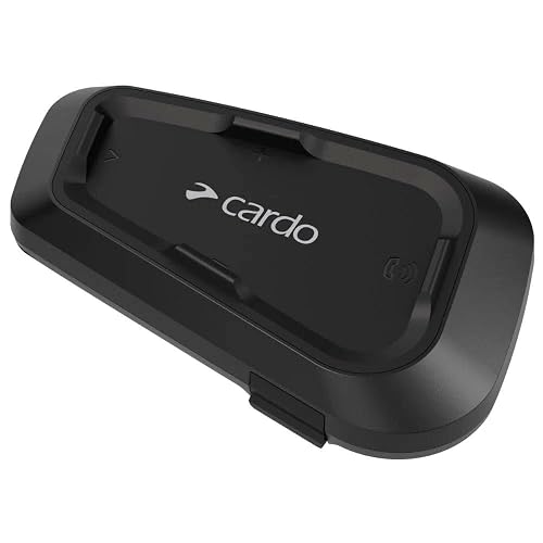 Cardo Systems Spirit - Auriculares de comunicación Bluetooth para Motocicleta, Color Negro, Paquete Doble