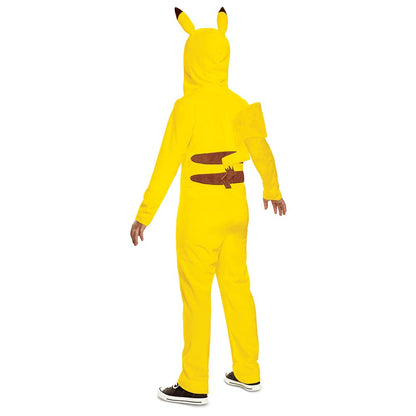 Disfraz de Pikachu para niños, disfraz oficial de Pokémon con capucha, talla extragrande (14-16)
